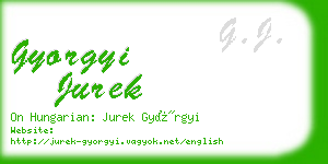 gyorgyi jurek business card